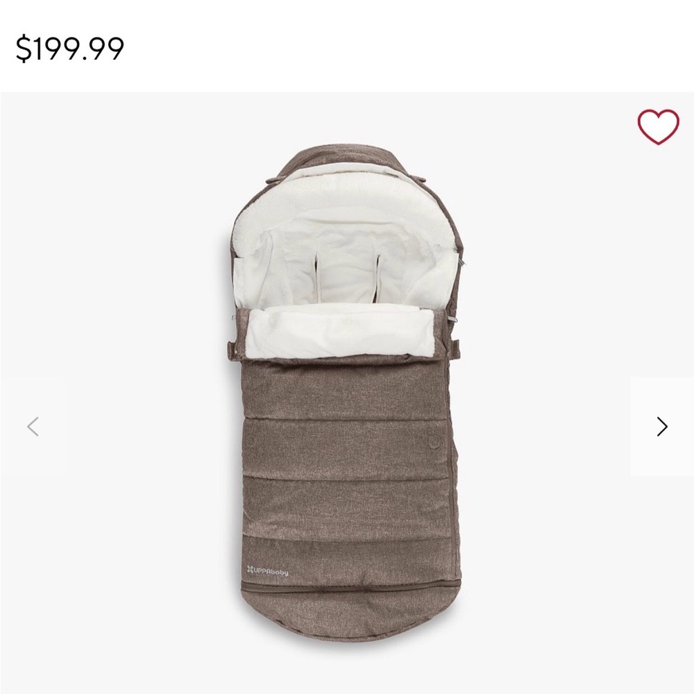 Uppababy Taupe Baby Footmuff with Cream Lining